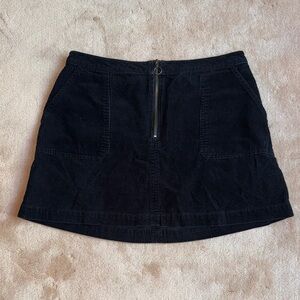 BP Black High-Waist Mini Skirt with Front Zipper